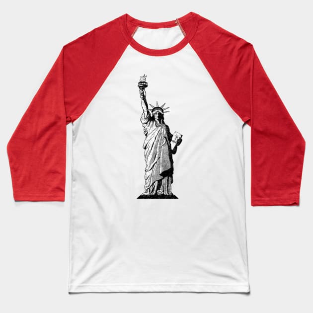 Statue Of Liberty Baseball T-Shirt by macdonaldcreativestudios